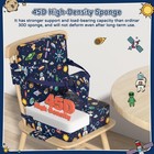 Booster Seat For Kitchen Chair With Backrest   4 Adjustable Straps  Portable    