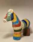 Large Raku Horse Art Pottery Beautiful Handcrafted Vivid Colors S Africa Signed