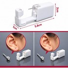 4x Ear Piercing Disposable Kit Silver Stud Earring Gun Diy Home Self Ear Sets Us