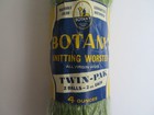 Botany Knitting Worsted All Virgin Wool Yarn 4ply Twin-pak 2 Balls Green 4oz Vtg