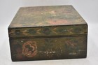 Antique Pennsylvania Trinket Box 18th   early 19th Century  Decorative Painted Box