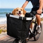 Bike Basket Front - Folding Detachable Pet Carrier For Dogs Cats Quick Release