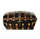 Antique Enormous Master Craftsman Steamer Trunk Circa 1800