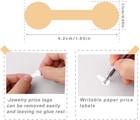 1000pcs Stickers For Small Business Jewelry Tags - Self Adhesive White Blank Jew