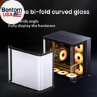 Tk-2 Black Atx Mid-tower Pc Case hyperboloid Glass Design  Separated Cabinet Str