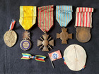 Ww1 Original Set French Medals 1914-1918 War Cross Valor Discipline Silver