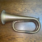 Vintage Copper And Brass Military Style Bugle With Detachable Mouthpiece 11   
