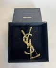 Ysl - Yves Saint Laurent - Large  Crocodile Logo Brooch - European Gwp Pin