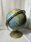 Vintage 1960s Rand Mcnally 12 Inch Rotating World Globe On Stand    soviet Union   