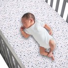 Lambs   Ivy Signature Terrazzo Abstract Organic Cotton Fitted Crib Sheet