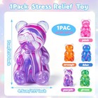 1pc Bear Squishyies Fidget color Maltose Filled Squeeze Toys Slow Purple