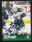 Landon Dupont 1st Card Autograph   Everett Silvertips  Jsa Authentication