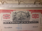 Common Stock Certificate 100 Shares - Reading Railroad Company  7z-4445 wb1 