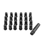 24pcs 12 X 1 5 Black Lug Nut 6 Spline Close End Lug Nuts-cone Seat-19mm Hex