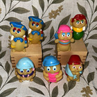 Vintage Hasbro Glo Friends Lot Of 7 Small Character Figures 