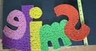 Vtg  Melted Plastic Popcorn Smile Wall Hanging Decoration 70   s Hippie Vibe 21   