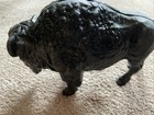 Antique Vintage Cast Iron Buffalo Bison   Calf Coin Bank   Still Bank