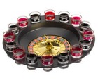 Casino Roulette Shot Glass Drinking Game Party 2 Balls 16 Shot Glasses Novelty