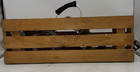 Vtg Eddie Bauer Forged Steel Horeshoe Set Wooden Carrying Box Crate Instructions