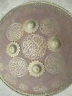 Authentic Ottoman Empire Indo-persian Bronze Shield Gold Gilding Rare