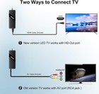 Digital Converter Box For Tv  1080p Mini Atsc Tuner With Tv Tuner  Usb Black 
