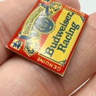 Budweiser Racing Label Lapel Pin Hat Tack Motorsport Beer Advertising Vintage