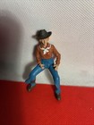 Mini Cowgirl Cowboy Plastic Toy Figure Wild West Western Rodeo 3  Horse Riding