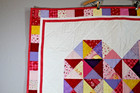Heart Valentine Square Quilted Wall Hanging Red Pink Love Anniversary