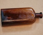 1890s Absorbine Horse Liniment Veterinary Medicine Bottle Amber Embossed 7 5 