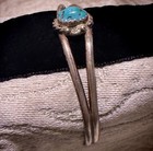 Sterling Silver Turquoise Cuff Bracelet Southwestern Native American Style