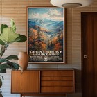 Great Smoky Mountains National Park Poster     Tennessee Travel Wall Art
