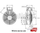 Brand New Waterproof Motor Cooling Fan Bg160-200 For Wistro C62 Il-2-2 Ip66 230v