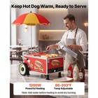 Uimoso Electric Hot Dog Steamer Cart 1200w With Adjustable Temperature 86-203  f