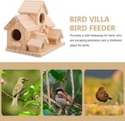Wood Bird Houses For Outdoor 6 Hole Bird House Room Cardinals Hanging Birdhouse