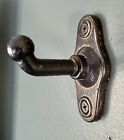 Antique Cast Iron Metal Wall Hook Primitive Black Coat Hat Towel Hanging Heavy
