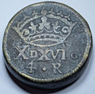 Antique 1600 s 4 Reales Weight Spanish Colonial Scale Counterweight Pirate Coin