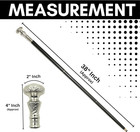 Vintage Antique Walking Cane Wooden Walking Stick Silver Brass Handle Knob Gift