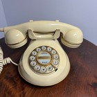 Microtel Phone Corp Telephone Cream 954 Vintage Retro Rotary Style Gold Decor