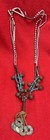 West African Fulani Tribe Vintage Ethnographic Necklace With Beads Coins   Bells