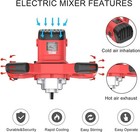Cement Mixer  2100w Electric Concrete Mixer With 6 Speed  110v Handheld Mud Mixe