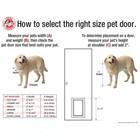Extra Large Pet Door Xl Dog Cat Magnetic Flap Gate Locking Safe Panel 15 X 20 In