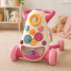 Baby Push Walker Activity Center Learning Toy W  Shape Sorter Pink 12m-36m