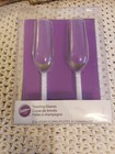 Wilton Wedding Set - Irredescent Toasting Glasses  Formal Wear  Cake Topper Nib