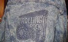 Vintage 90s Mens Size Xxl Rolling Rock Beer Acid Wash Denim Jacket 2xl Rare Tyca