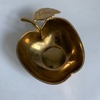 Vintage Brass Apple Candy Trinket Dish