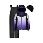 Weather Tamer Toddler Girls  3-piece Ombre Dip Dye Bib Snowsuit Set Nwt