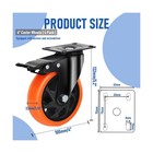 4 Inch Caster Wheels Casters Set Of 4 Heavy Duty Casters With Brake 2200 Lbs    