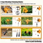 Electric Cordless Grass String Trimmer Lawn Edger Weed Wacker Cutter   2 Battery