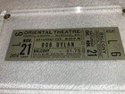 Bob Dylan 1964 Unused Concert Tour Ticket Oriental Theatre Wisconsin  Ephemera V