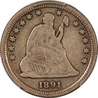 1891-s Seated Liberty Quarter - Pcgs F-12